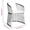 vidaXL Set da Pranzo da Giardino 5 pz Nero con Cuscini in Rattan PVC