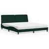 vidaXL Letto con Materasso Verde Scuro 180x200 cm in Velluto