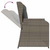 vidaXL Set Divani da Giardino 3 pz con Cuscini in Polyrattan Grigio