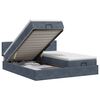 vidaXL Letto ottomano con materasso 2 pcs Grigio Scuro Velluto