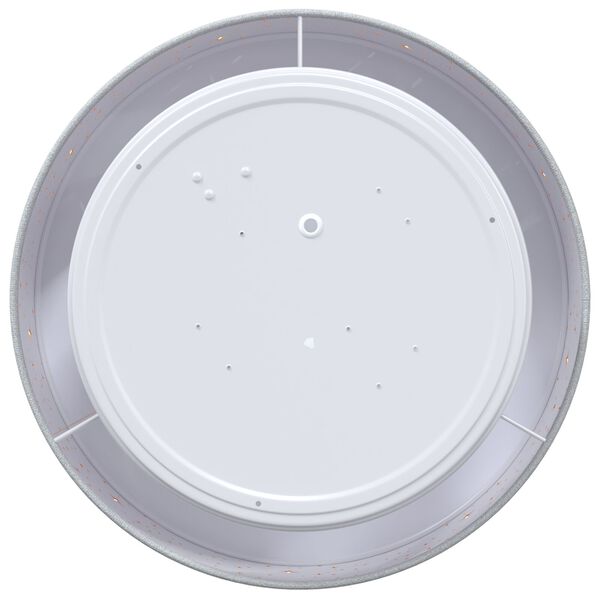 vidaXL Lampada da soffitto Grigio 30 x 13.5 cm Tessuto