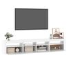 vidaXL Mobile Porta TV con Luci LED Bianco 210x35x40 cm