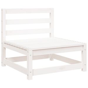 vidaXL Divano Giardino Senza Braccioli Bianco 70x70x67cm Massello Pino