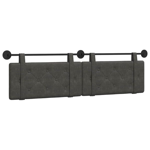 vidaXL Testata appesa Nero 190 x 55 x 5 cm PU Antico