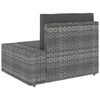 vidaXL Set Divani da Giardino 8 pz in Polyrattan Grigio