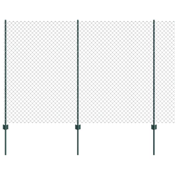 vidaXL Recinzione con Posto Verde 1,6 x 10 m Acciaio e PVC