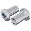vidaXL Dado a bloccaggio 2 pz Nichel M6 x 15 mm Acciaio