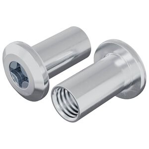 vidaXL Dado a bloccaggio 2 pz Nichel M6 x 15 mm Acciaio