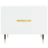 vidaXL Tavolino da Salotto Bianco Lucido 50x50x40 cm Legno Multistrato