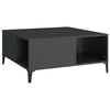 vidaXL Tavolino da Salotto Nero 80x80x36,5 cm in Legno Multistrato