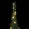 vidaXL Albero di Natale Artificiale Apribile Preilluminato Verde 210cm