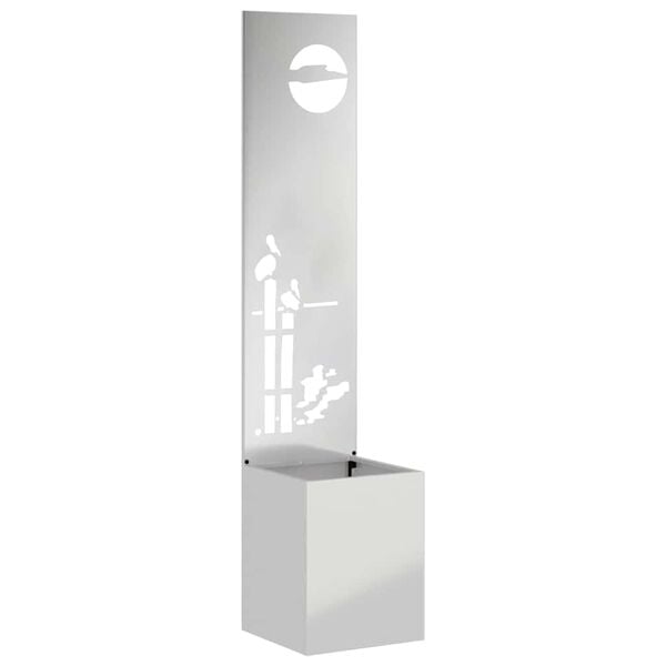 vidaXL Schermo per privacy in giardino Traforo Argento 32 x 150 cm