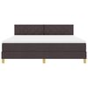 vidaXL Letto a Sorgente LED con led Marrone Scuro 180 x 200 cm Tessuto
