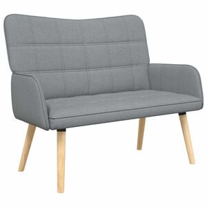 vidaXL Divano a 2 Posti Grigio Chiaro 115 x 61 x 87 cm Tessuto