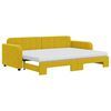vidaXL Divano Letto Estraibile con Materassi Giallo 80x200 cm Velluto