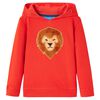 vidaXL Felpa con Cappuccio da Bambino Rossa 104