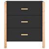 vidaXL Credenza Nera 62x38x70 cm in Legno Multistrato
