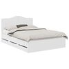 vidaXL Struttura del letto Bianco 140 x 190 cm Legno Ingegnerizzato