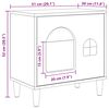 vidaXL Casa per Gatti Rovere fum&eacute; 51 x 30 x 52 cm Legno multistrato