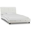vidaXL Letto con Materasso Memory Foam Bianco in Similpelle 90x200 cm
