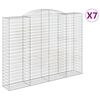 vidaXL Cesti Gabbioni ad Arco 7 pz 300x50x220/240 cm Ferro Zincato