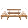 vidaXL Panca da Giardino 2-in-1 190 cm in Legno Massello di Acacia