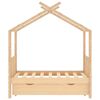vidaXL Giroletto per Bambini con Cassetto Legno Massello Pino 70x140cm