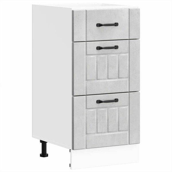 vidaXL Base da Cucina Lucca Grigio Cemento in Legno Multistrato