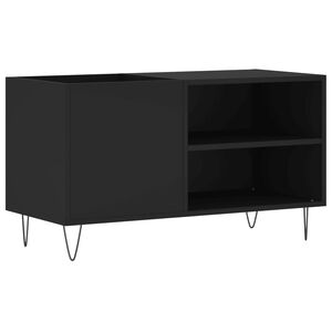 vidaXL Mobile Porta Dischi Nero 85x38x48 cm in Legno Multistrato
