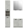 vidaXL Set di Mobili da Bagno 3 pz Grigio Cemento in Legno Multistrato