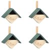 vidaXL Casette per Uccelli 4 pz 24x16x30 cm in Legno di Abete