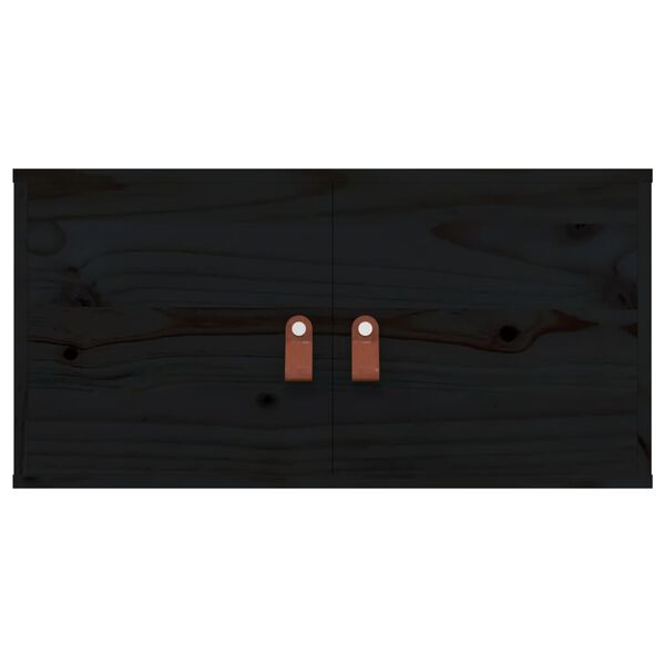 vidaXL Pensili 2 pz Neri 60x30x30 cm in Legno Massello di Pino