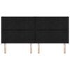 vidaXL Testiera Nero 200 cm Tessuto