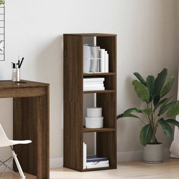 vidaXL Libreria Rovere Marrone 34x31x112 cm in Legno Multistrato