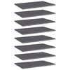 vidaXL Ripiani per Libreria 8pz Grigio Lucido 60x40x1,5cm Multistrato