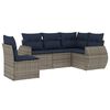 vidaXL Set Divani da Giardino 5 pz con Cuscini Grigio in Polyrattan