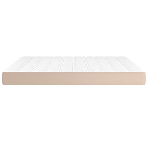 vidaXL Materasso a Molle Cappuccino 160x200x20 cm in Similpelle