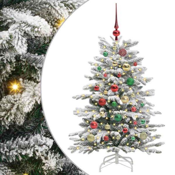 vidaXL Albero di Natale Artificiale con Rami Pieghevoli Bianco 120 cm