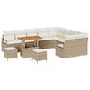 vidaXL Set Divano da Giardino 12 pz Beige polyrattan