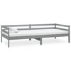 vidaXL Divano Letto con Materasso 90x200 cm Grigio in Legno di Pino