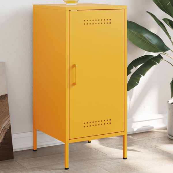 vidaXL Credenza Giallo Senape 36x39x79 cm in Acciaio