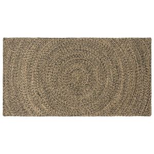 vidaXL Tappeto da Area Naturale e Nero 100 x 200 cm Juta
