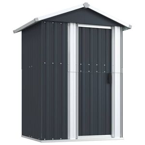 vidaXL Capanno da Giardino Antracite 126x97,5x177cm in Acciaio Zincato