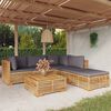 vidaXL Set Divani da Giardino 6 pz con Cuscini Legno Massello di Teak