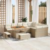 vidaXL Set Divano da Giardino con cuscino 12 pcs Beige e Crema