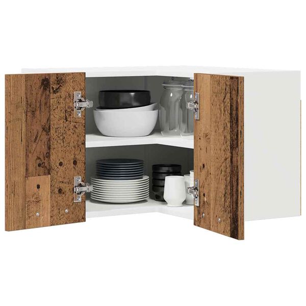vidaXL Armadio pensile Legno Antico e Bianco 57 x 57 x 40 cm