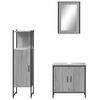 vidaXL Set Mobili da Bagno 3 pz Grigio Sonoma in Legno Multistrato