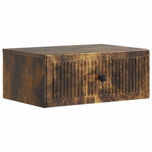vidaXL Armadio da Notte con cassetto Rovere Fumo 49 x 34,5 x 20 cm
