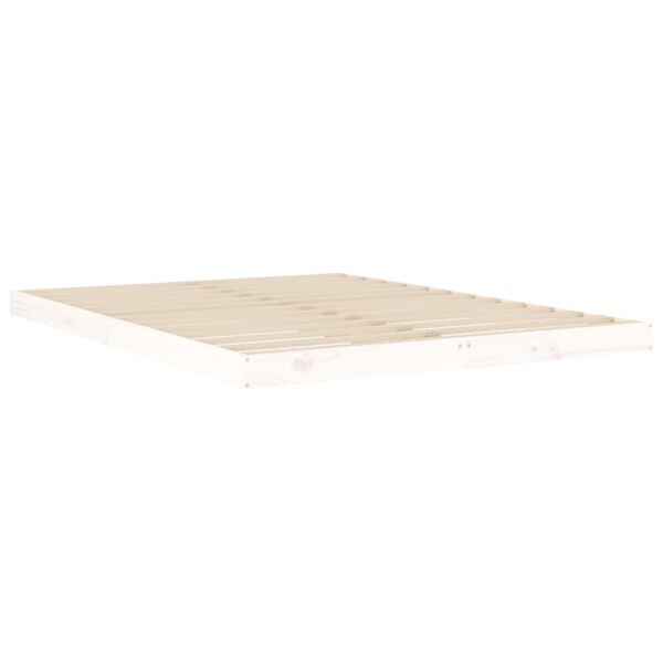 vidaXL Letto senza Materasso Bianco 140x190 cm Legno Massello di Pino