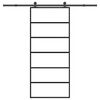 vidaXL Porta Scorrevole con Ferramenta 90x205cm Vetro ESG Alluminio